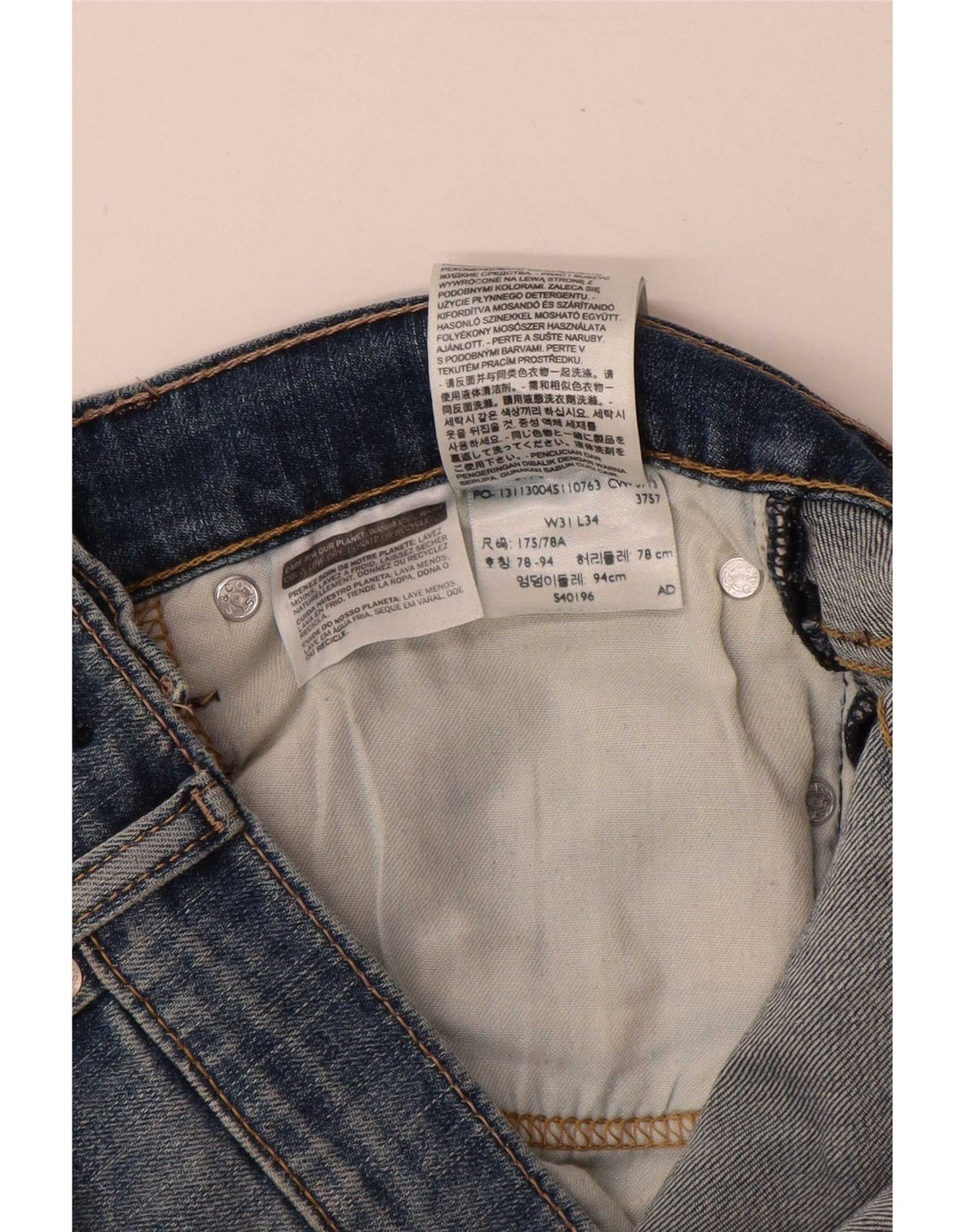 Levi's Masculino 511 Slim Jeans W31 L30 Azul Algodão
