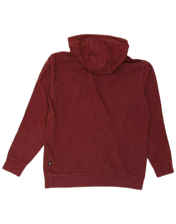 Vans Mens Graphic Hoodie Jumper Pequeno Algodão Borgonha
