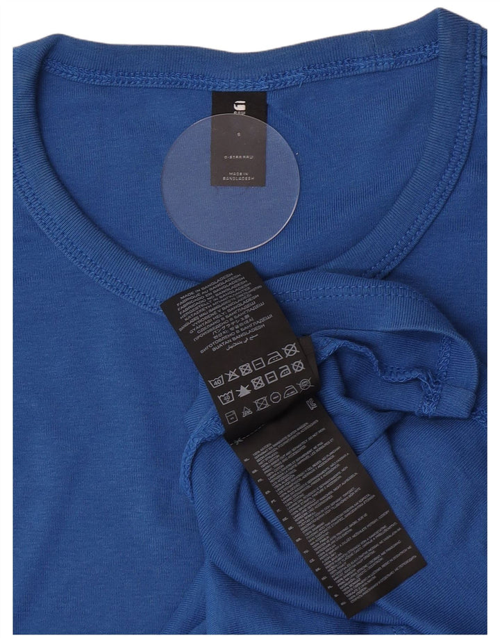 Camiseta masculina G-Star top pequeno algodão azul