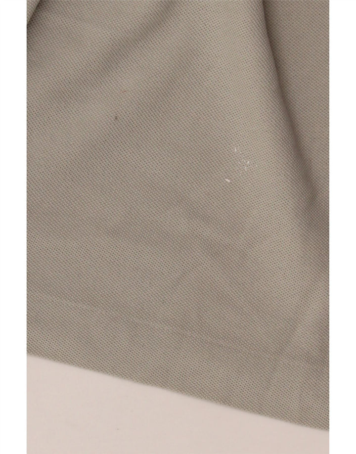Camisa polo masculina LACOSTE tamanho 5 grande algodão cinza