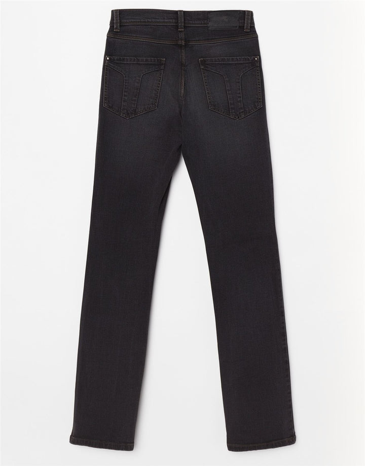 Trussardi Calça jeans reta masculina W29 L32 algodão cinza
