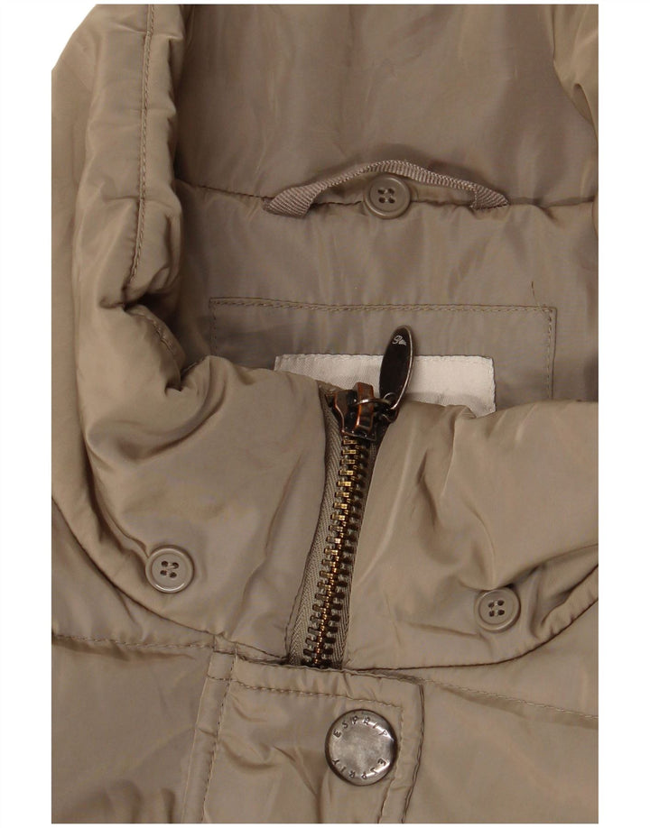 Casaco acolchoado feminino Esprit UK 16 grande poliéster cáqui