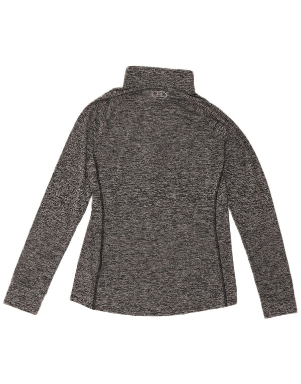 Under Armour Womens Heat Gear Pullover Treino Top Reino Unido 12 Médio Cinza