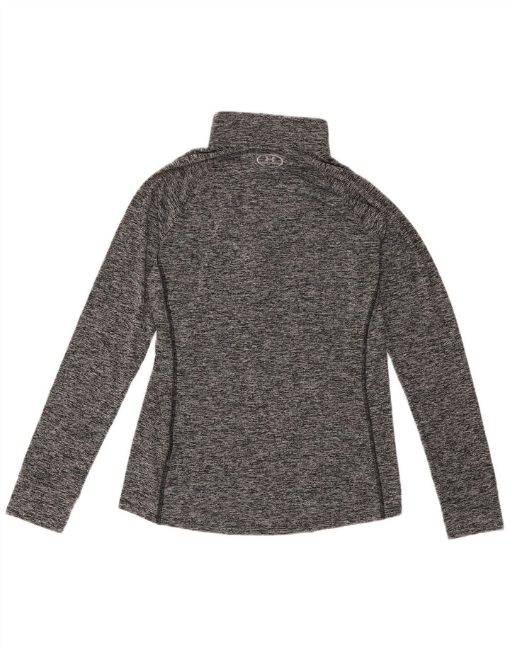 Under Armour Womens Heat Gear Pullover Treino Top Reino Unido 12 Médio Cinza
