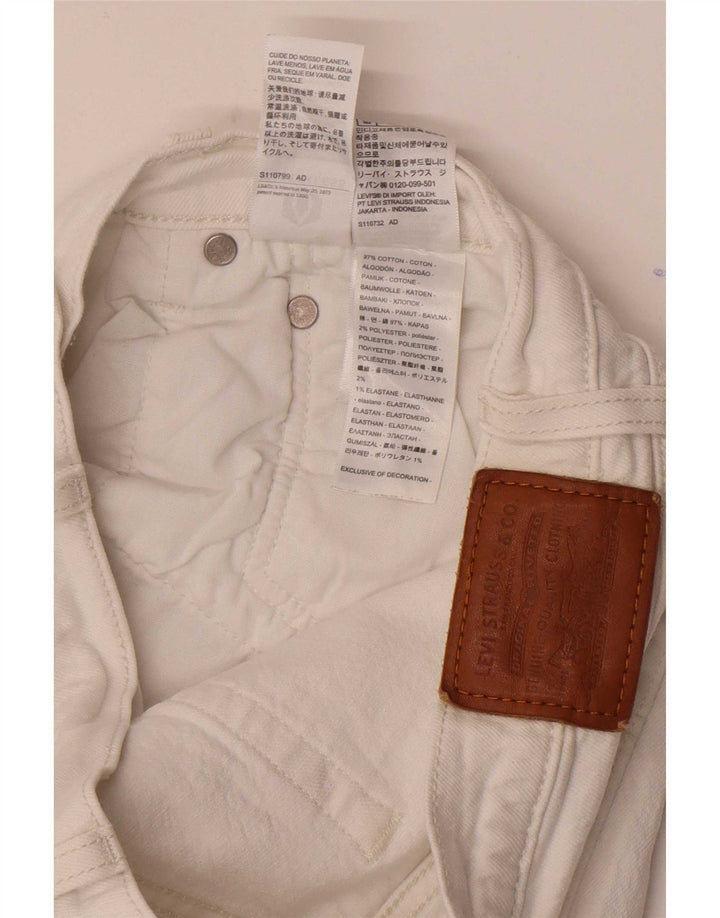 Jeans feminino Levi's Ribcage Straight W30 L29 algodão branco