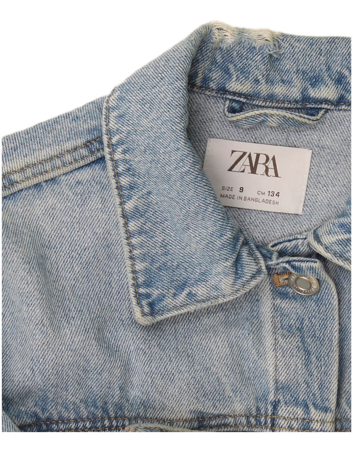 Jaqueta jeans gráfica Zara Girls 8-9 anos azul