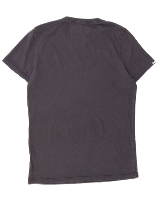 Camiseta gráfica masculina Superdry Top grande algodão azul marinho