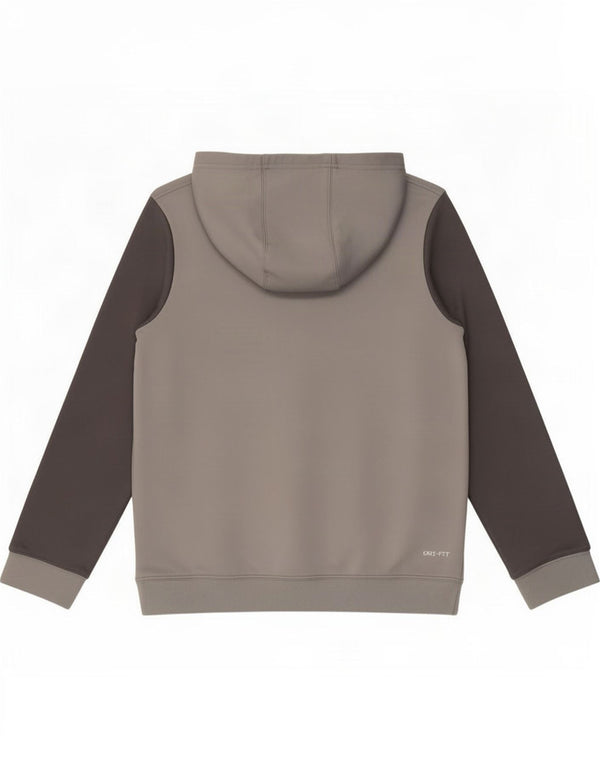 Jumper com capuz gráfico Nike Boys Dri Fit 12-13 anos grande bloco cinza