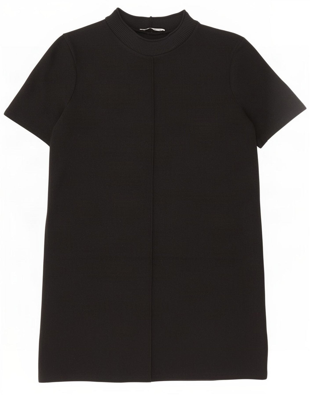 Vestido jumper feminino Zara UK 10 pequeno poliéster preto