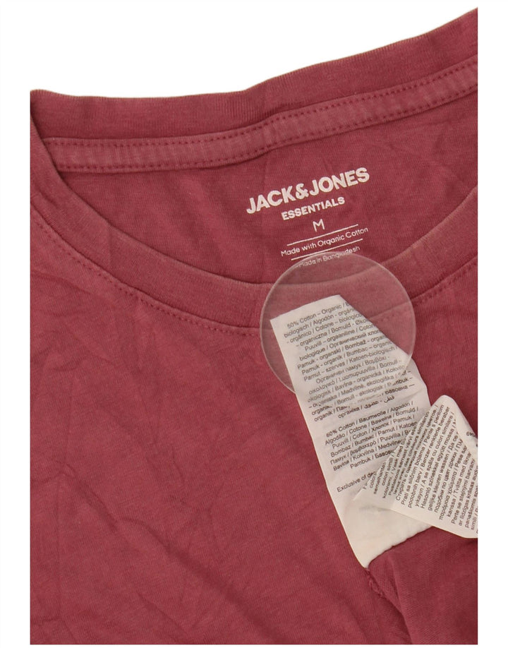 Camiseta masculina Jack & Jones Top médio algodão rosa