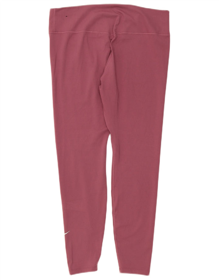 Leggings Nike Dri Fit Feminino UK 18 XL Rosa Poliéster