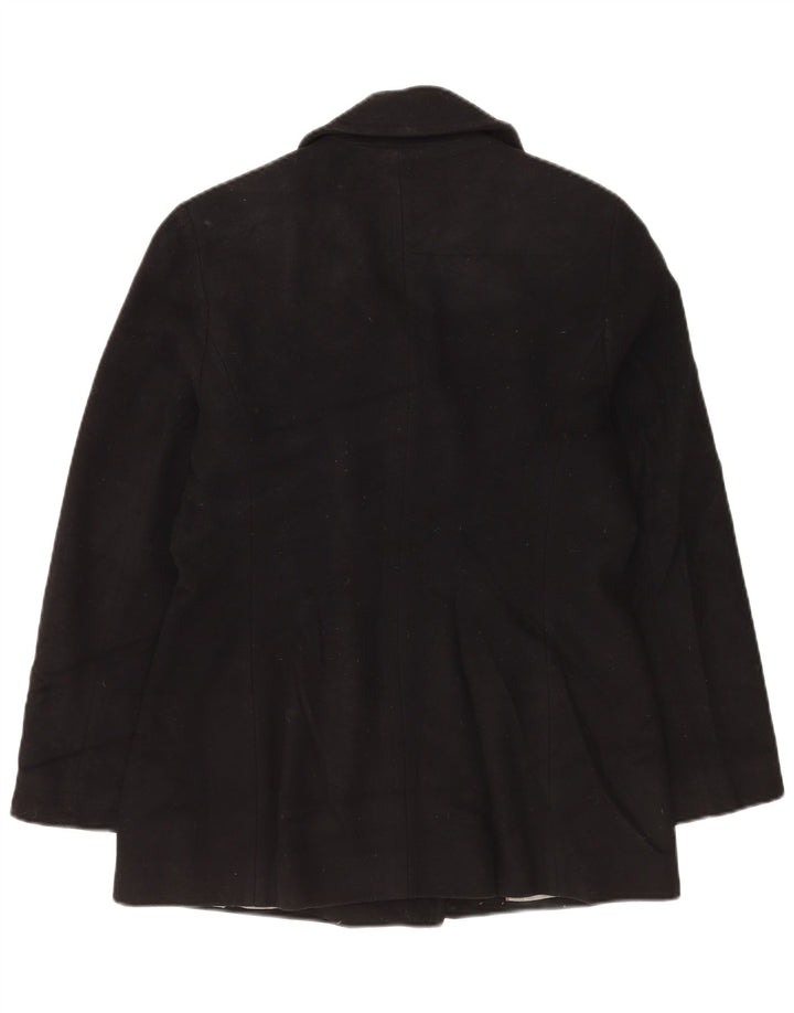 Casaco feminino Calvin Klein Pea US 10 grande lã preta