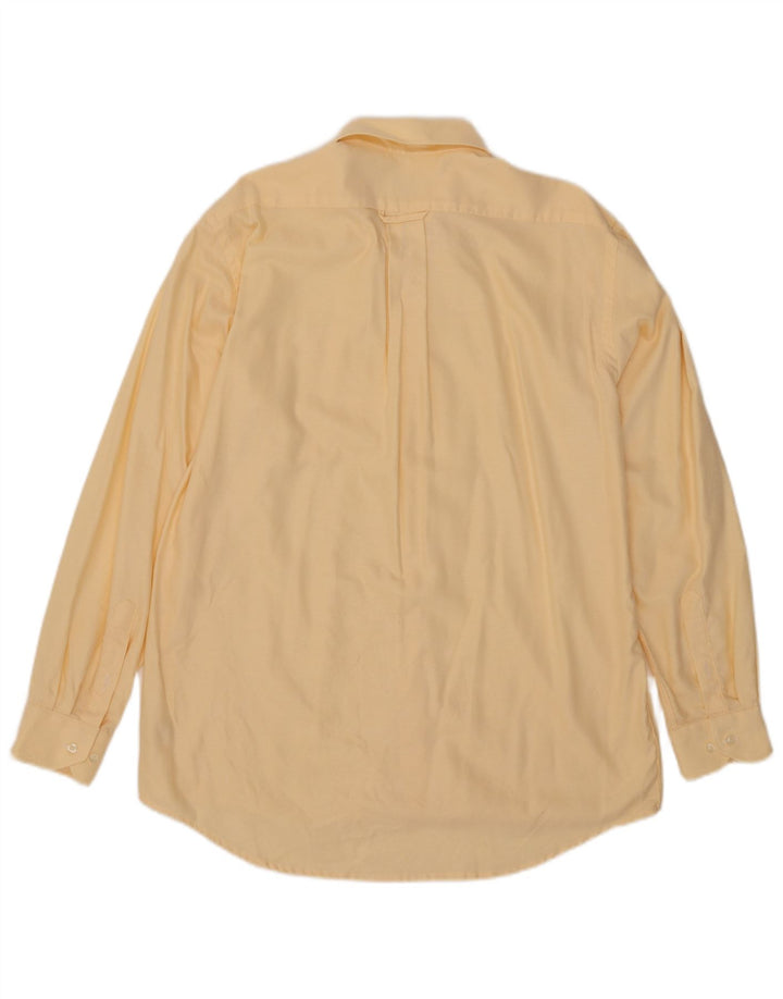 Camisa masculina Lacoste tamanho 39 algodão amarelo médio