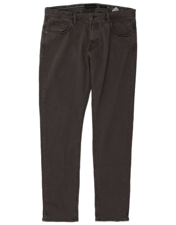 Jeans Slim Masculino Massimo Dutti EU 46 XL W36 L32 Cinza Algodão