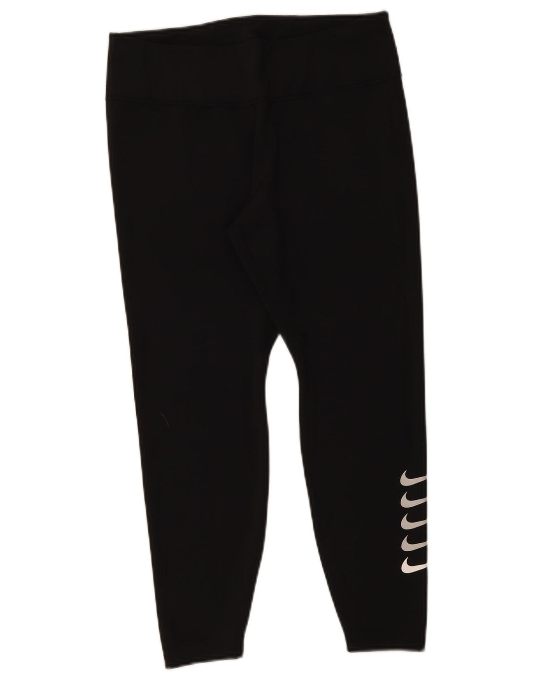 Leggings Nike Dri Fit Graphic Crop Femininas UK 14 Grande Poliéster Preto