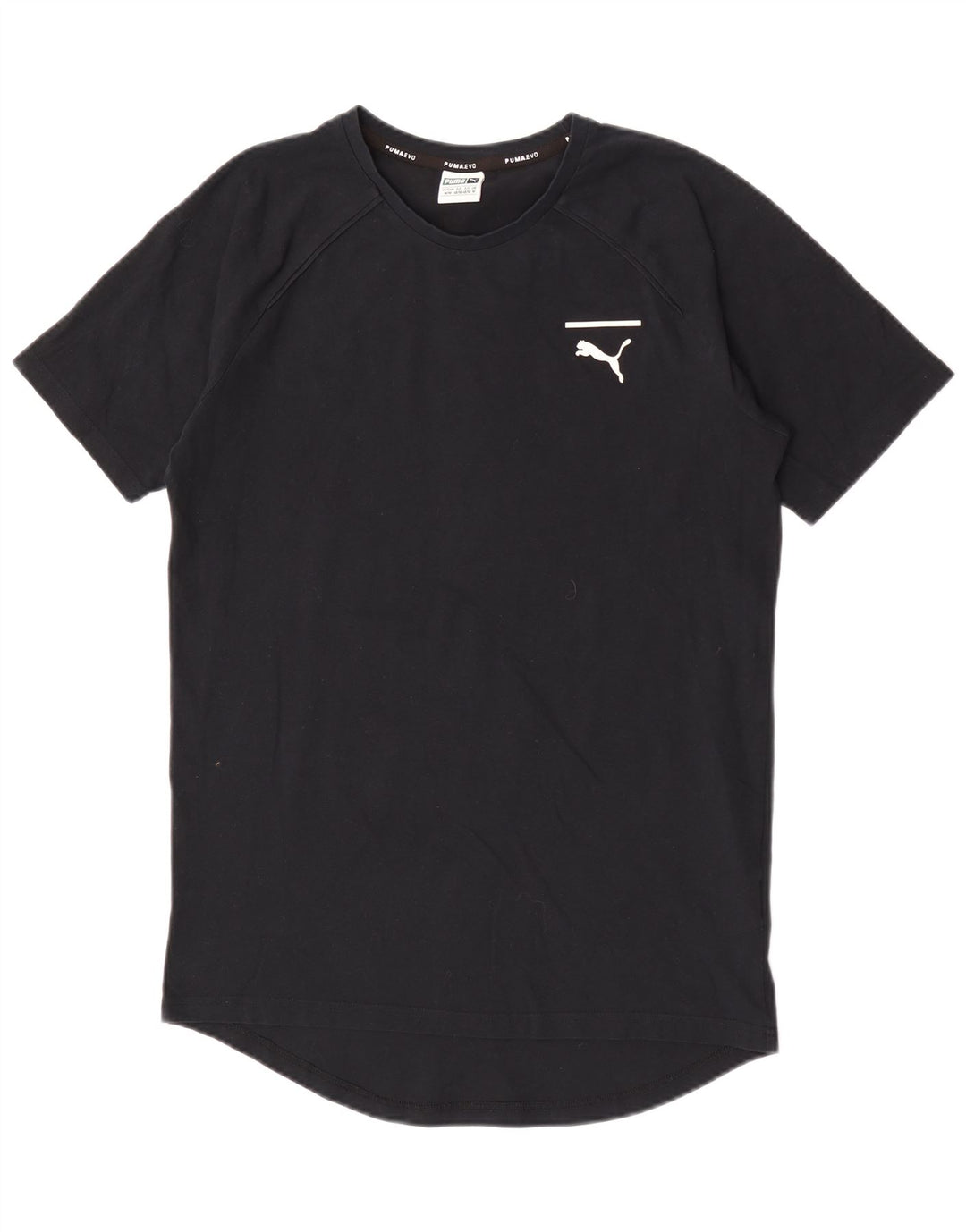 Puma Mens Graphic T-Shirt Top Médio Algodão Preto
