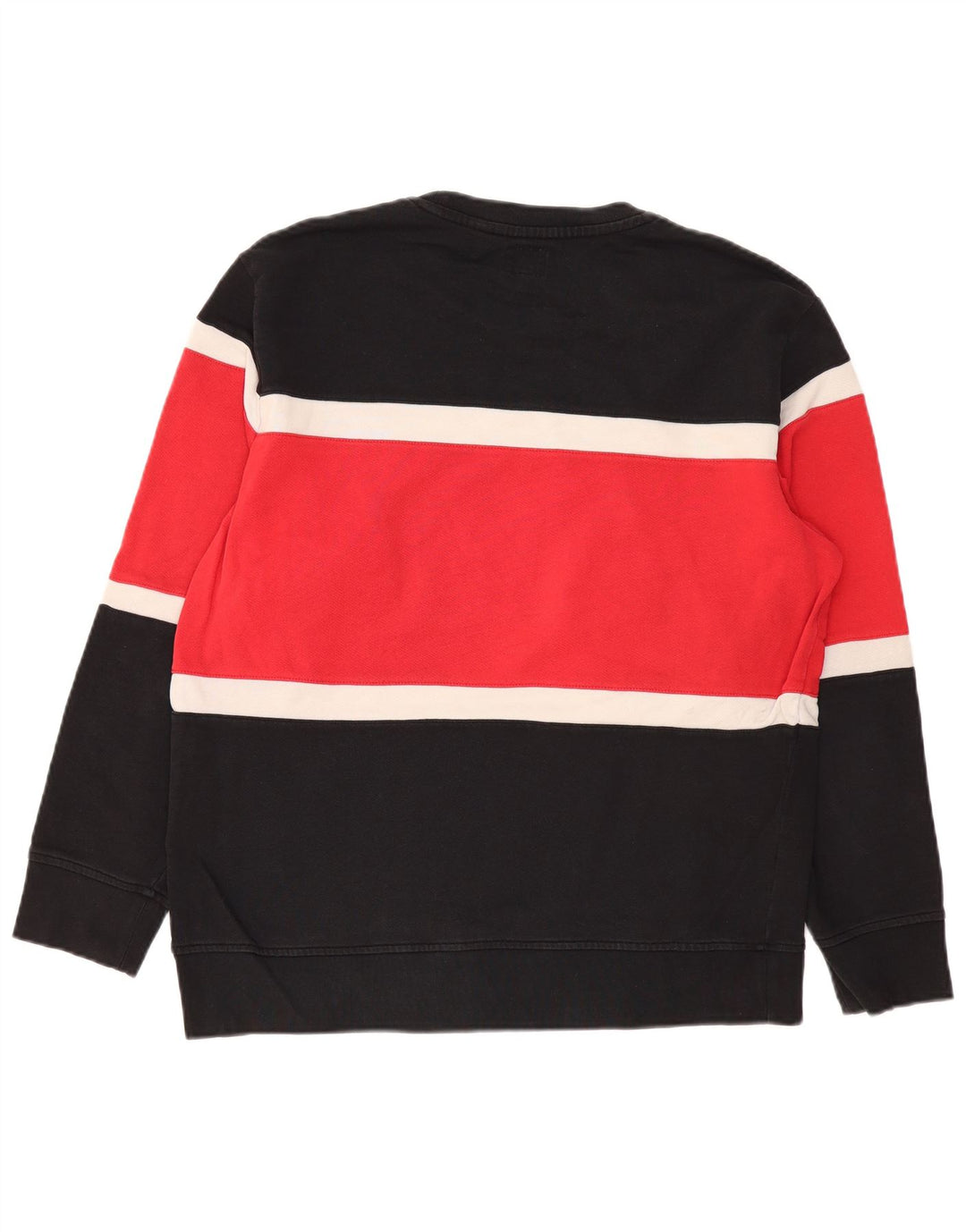 Moletom gráfico masculino Levi's Jumper grande algodão colorblock preto