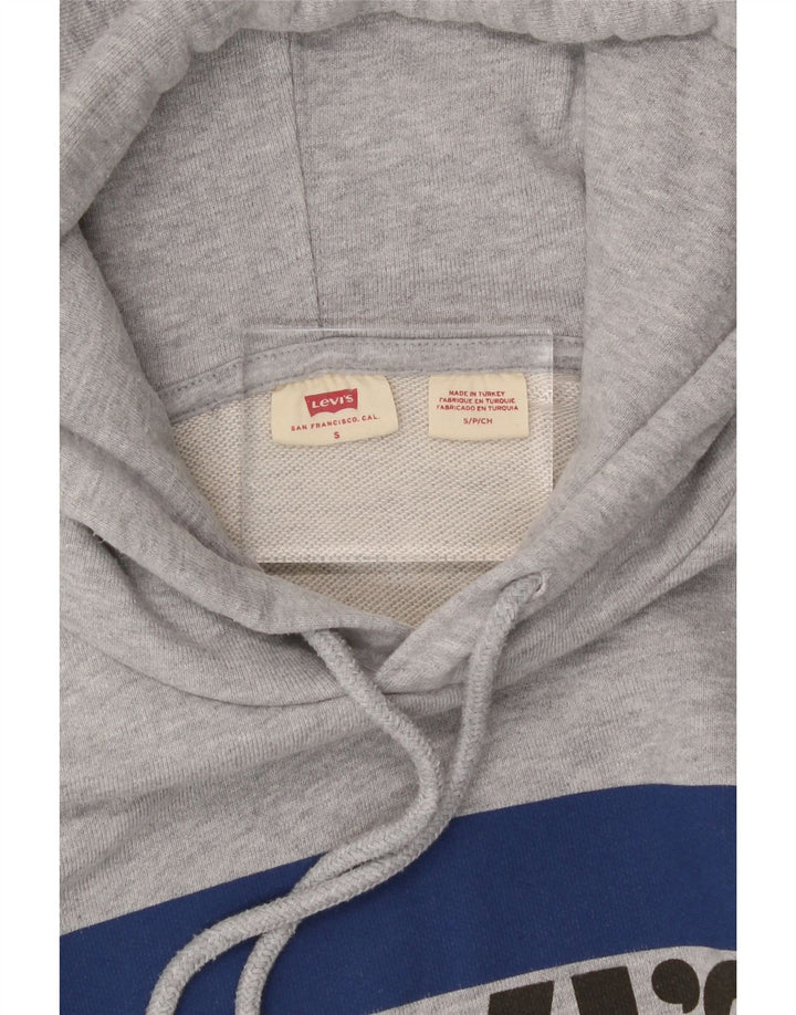 LEVI'S Mens Graphic Hoodie Jumper Small Grey Vintage Levi's and Second-Hand Levi's from Messina Hembry 