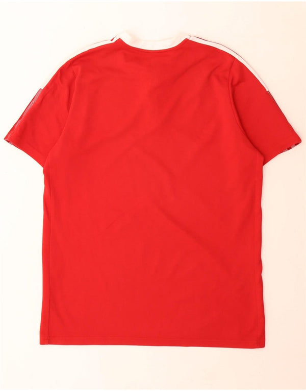 Camiseta Adidas Masculina Aeroready Graphic Top Médio Vermelho Colorblock Algodão