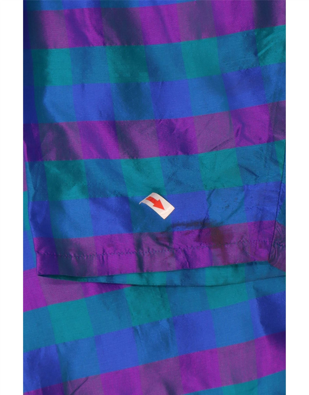 Jaqueta Blazer aberta feminina vintage Reino Unido 14 xadrez azul médio