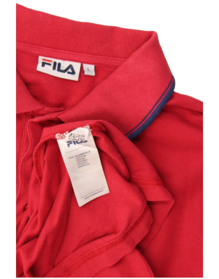 Camisa Polo Masculina Fila Grande Vermelha