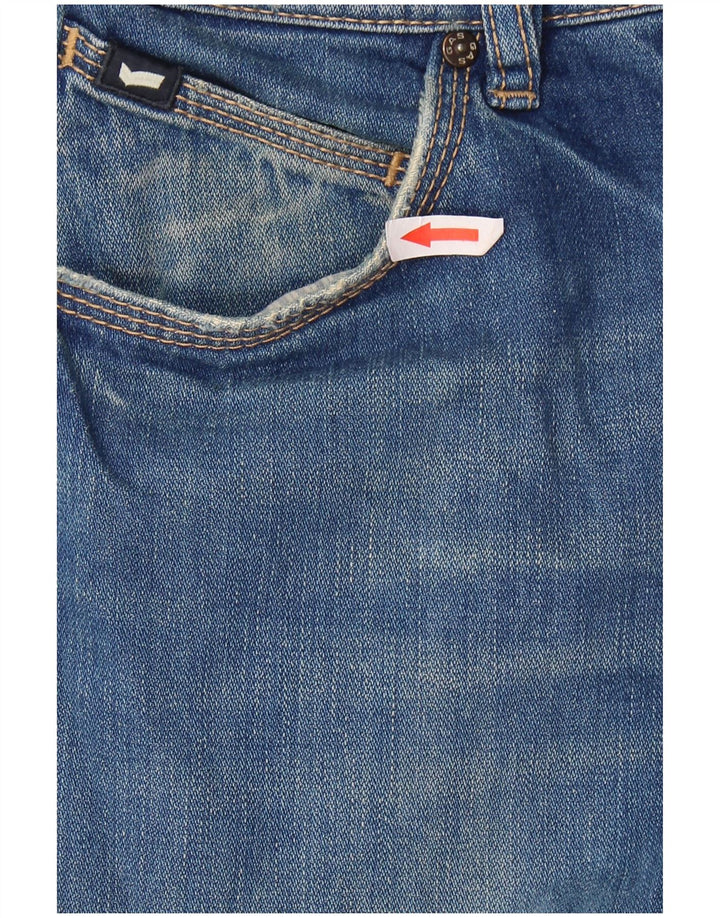 GAS Jeans Slim Feminino W32 L29 Azul Algodão
