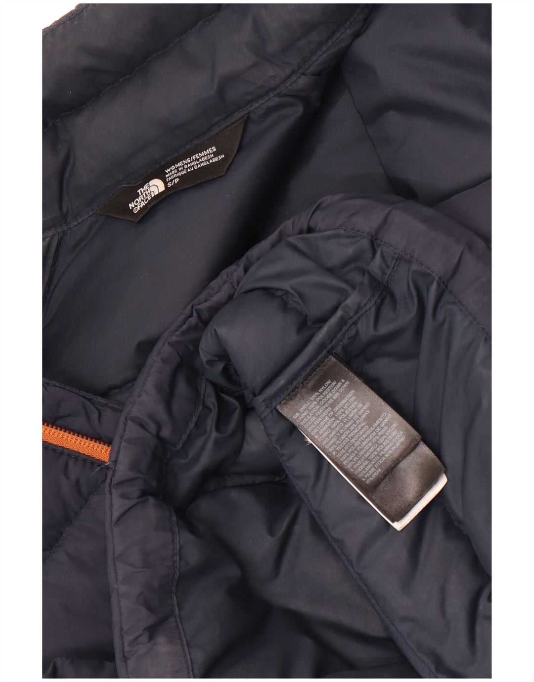 Jaqueta acolchoada feminina The North Face UK 10 pequena nylon azul marinho