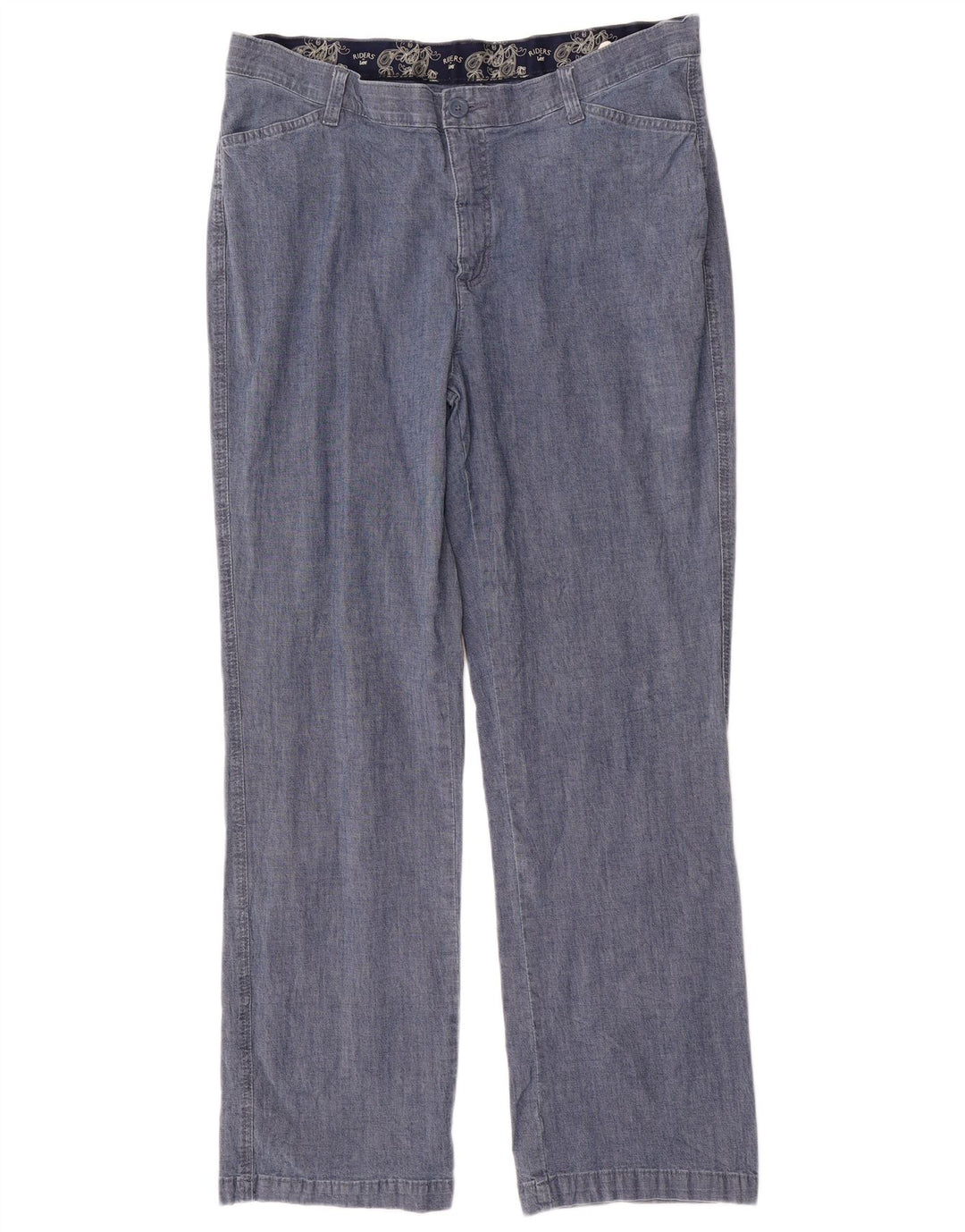 Calça casual feminina LEE Riders de cintura alta US 18 2XL W36 L31 azul