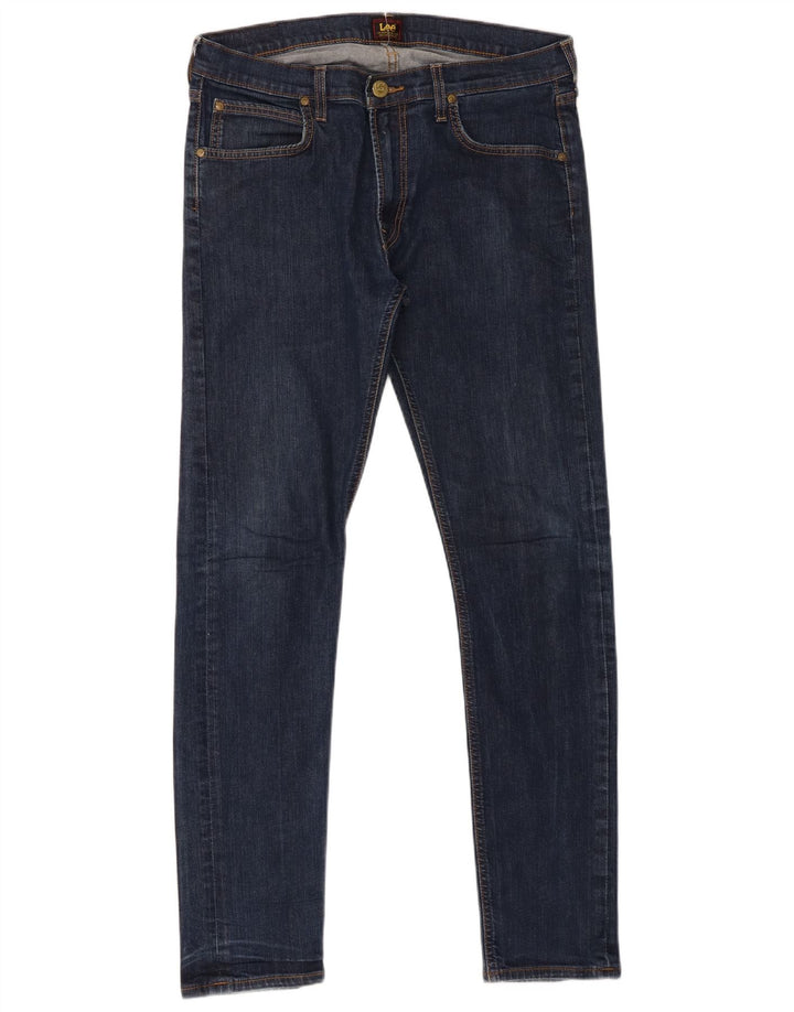 Lee Mens Slim Jeans W33 L32 Azul Algodão