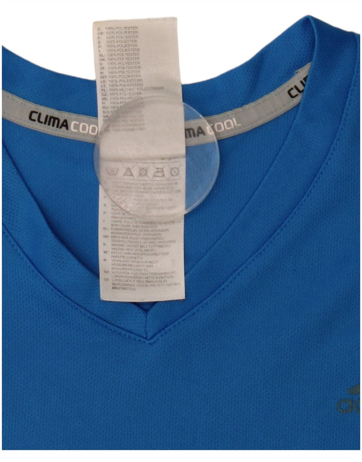 Adidas Womens Running Top Manga Longa UK 14 Médio Azul Poliéster Esportes