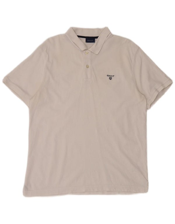 Camisa polo masculina Gant grande algodão branco