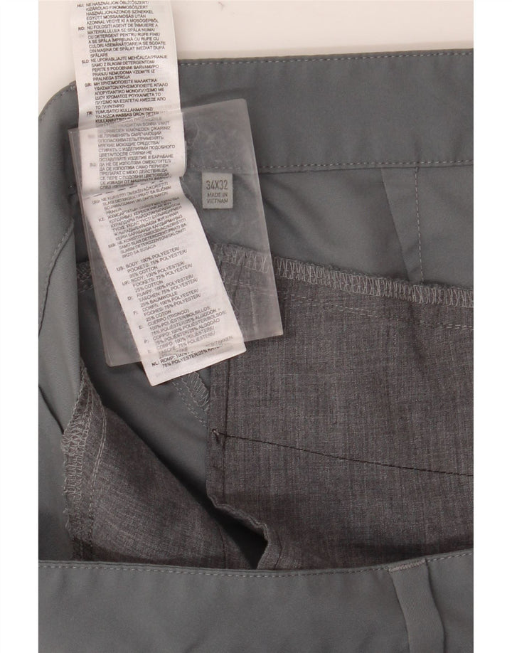 Calças Chino Slim Masculinas ADIDAS W34 L32 Cinza Poliéster