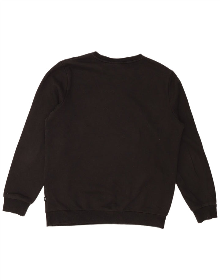 PUMA Mens Graphic Moletom Jumper Médio Algodão Preto