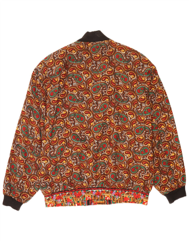 Jaqueta bomber feminina Astor de grandes dimensões UE 36/38 pequena multicolorida Paisley