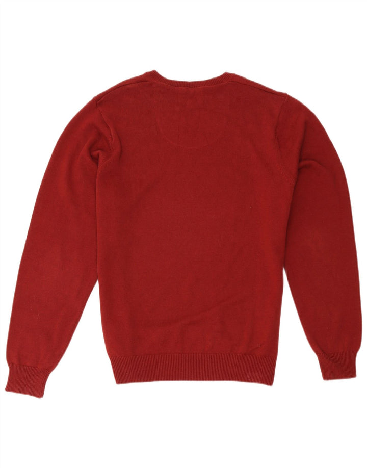 Suéter masculino Marks & Spencer Blue Harbor com gola redonda vermelho médio