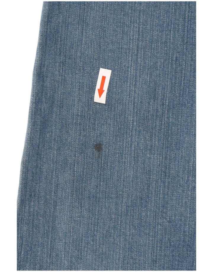 Calça jeans feminina Oasis de perna larga W30 L32 algodão azul