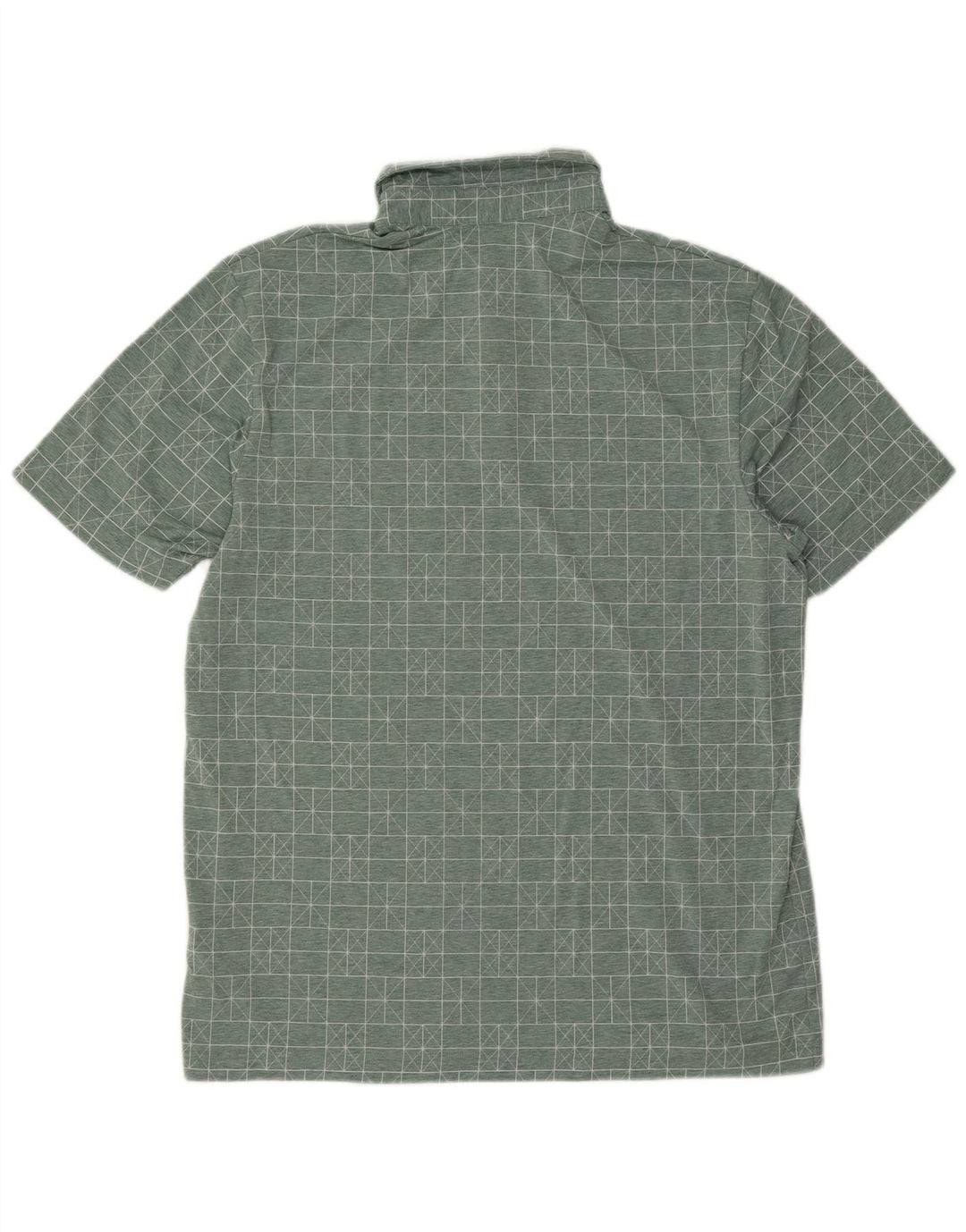 Camisa polo masculina adidas poliéster geométrico verde médio