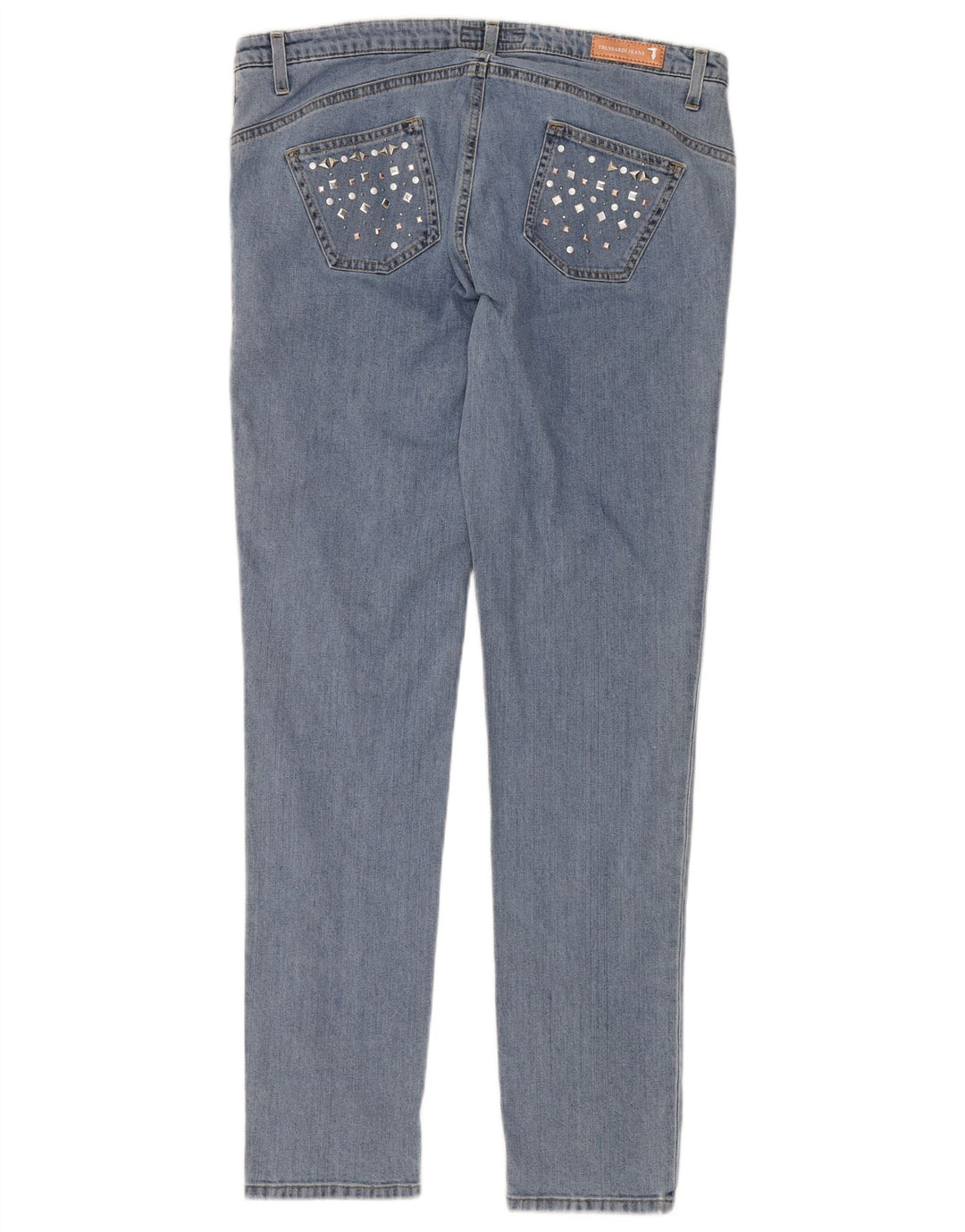 Jeans skinny feminino TRUSSARDI IT 47 grande W33 L32 azul