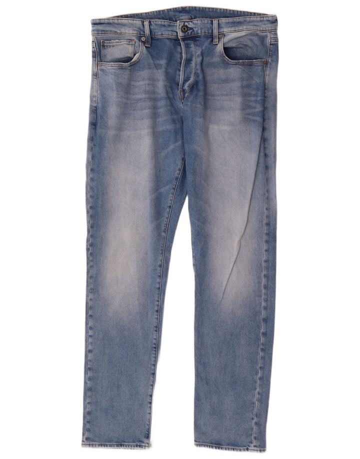 Calça jeans slim masculina G-Star W36 L34 algodão azul