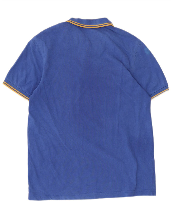 Camisa polo masculina Fred Perry algodão azul médio