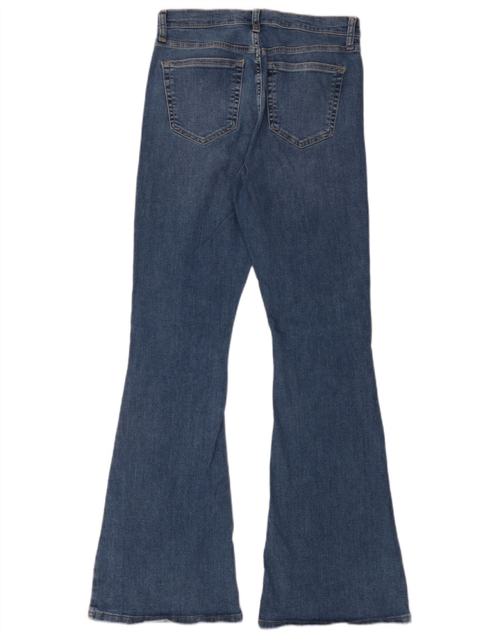 Topshop feminino Jamie Flared Jeans W30 L32 algodão azul