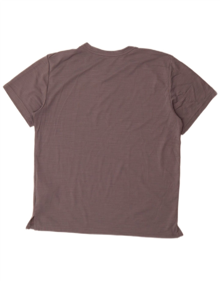 Camiseta masculina Nike Dri Fit Top cinza médio manchado de poliéster