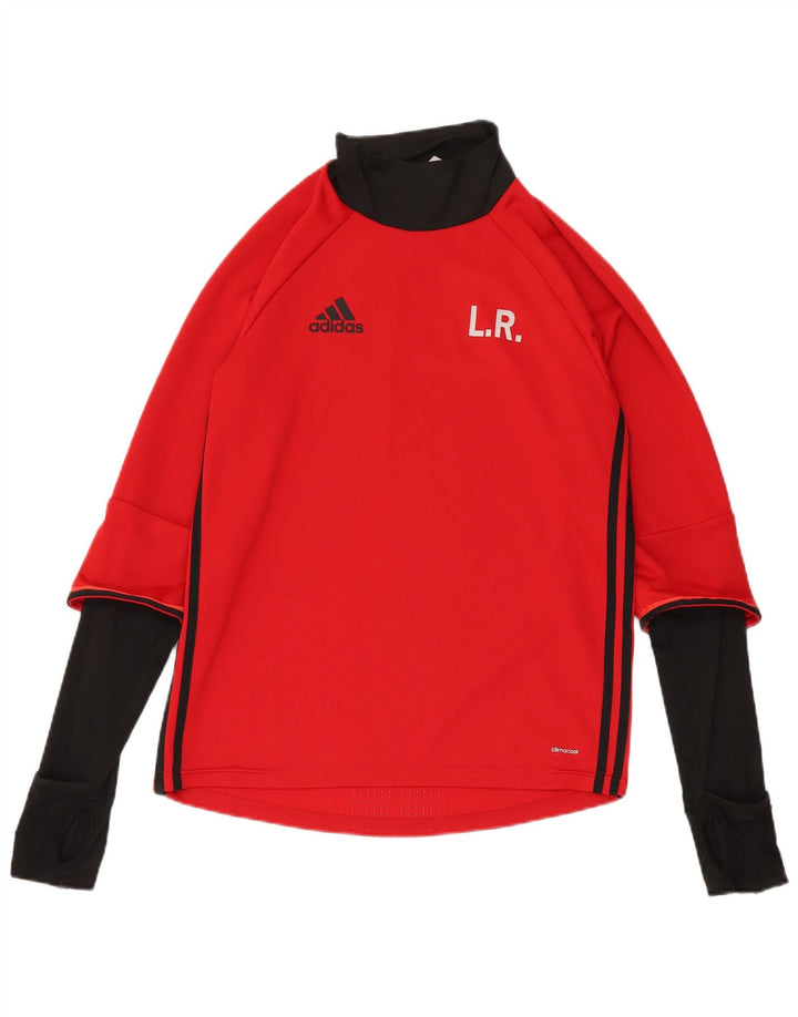 Adidas Mens Graphic Top Manga Longa Médio Poliéster Vermelho