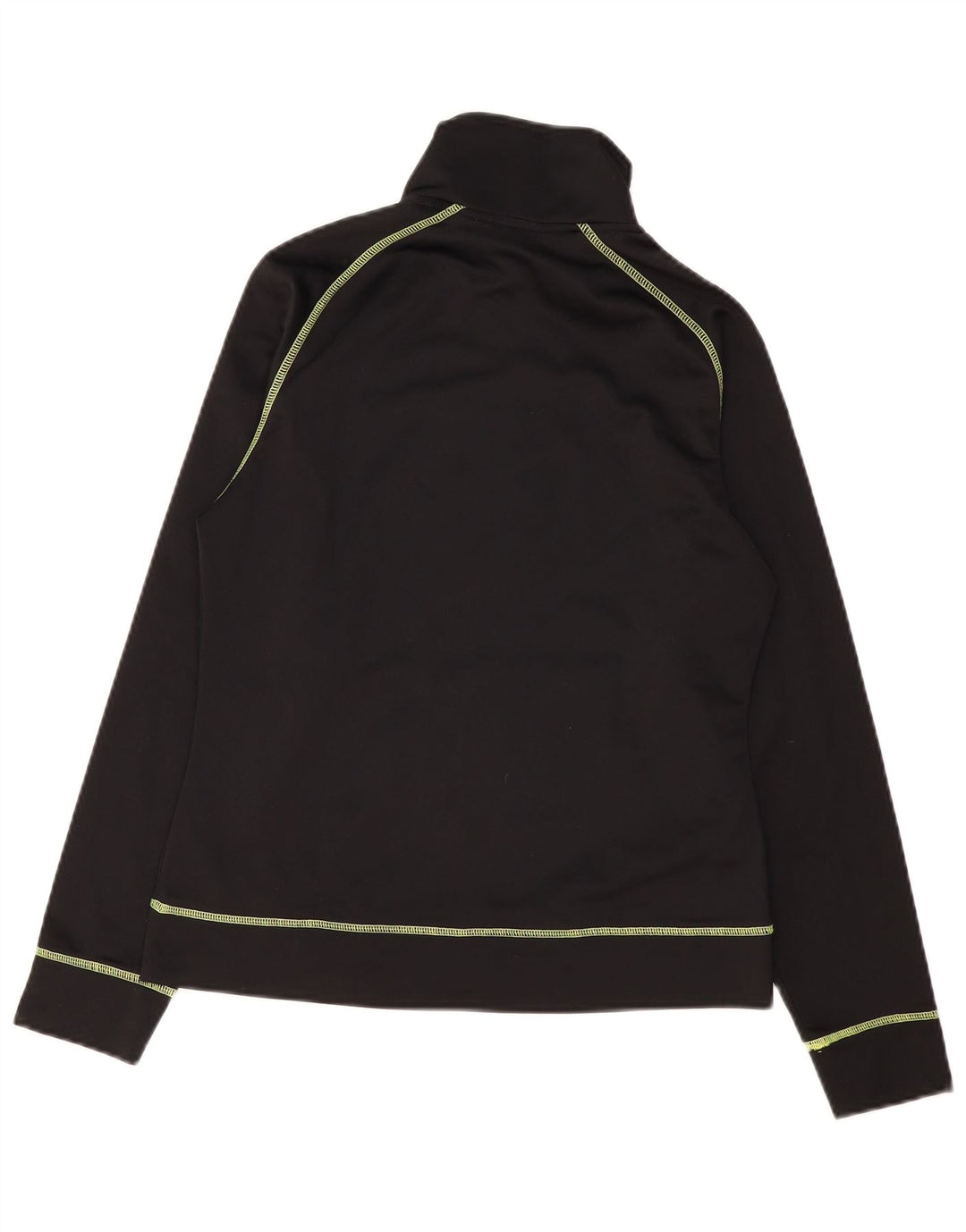 ASICS Womens Tracksuit Top Jacket UK 12 Médio Preto Poliéster