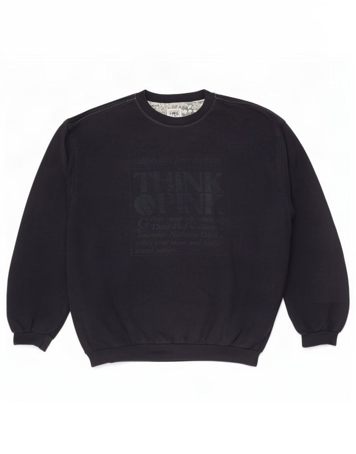 Think Pink Mens Moletom Gráfico Jumper 2XL Azul Marinho