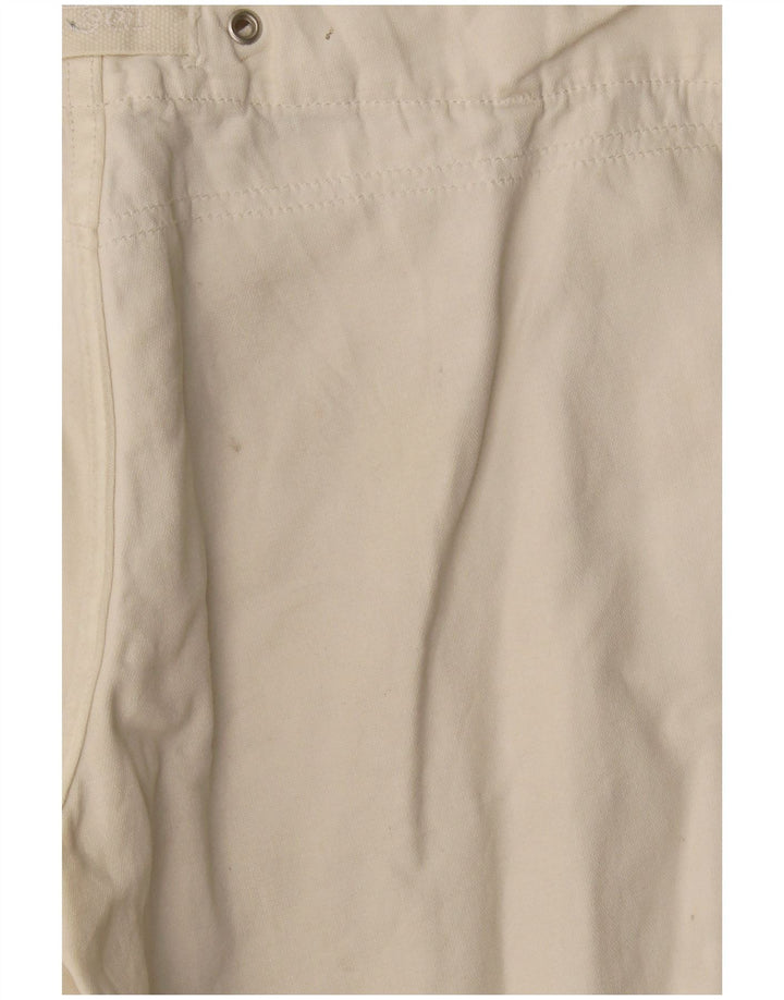 Shorts Chino Feminino Diesel W26 Pequeno Algodão Branco