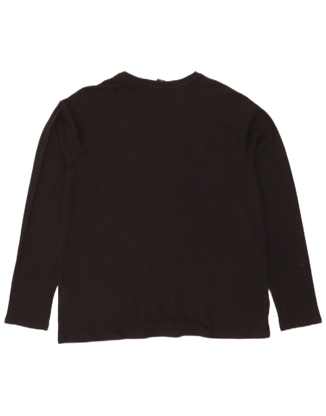 Hugo Boss Mens Graphic Top Manga Longa Grande Algodão Preto
