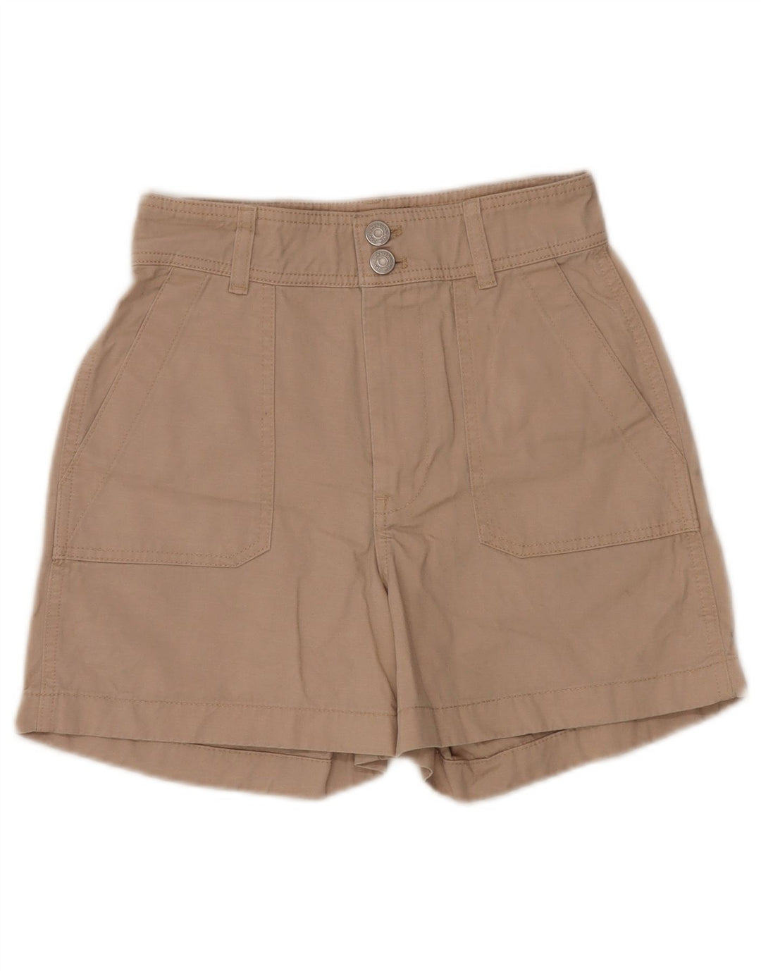 Shorts cargo feminino Tommy Hilfiger cintura alta W26 pequeno bege