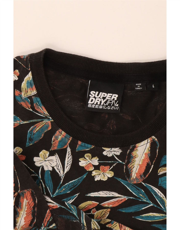 Camiseta gráfica masculina Superdry Top grande floral multicolorido