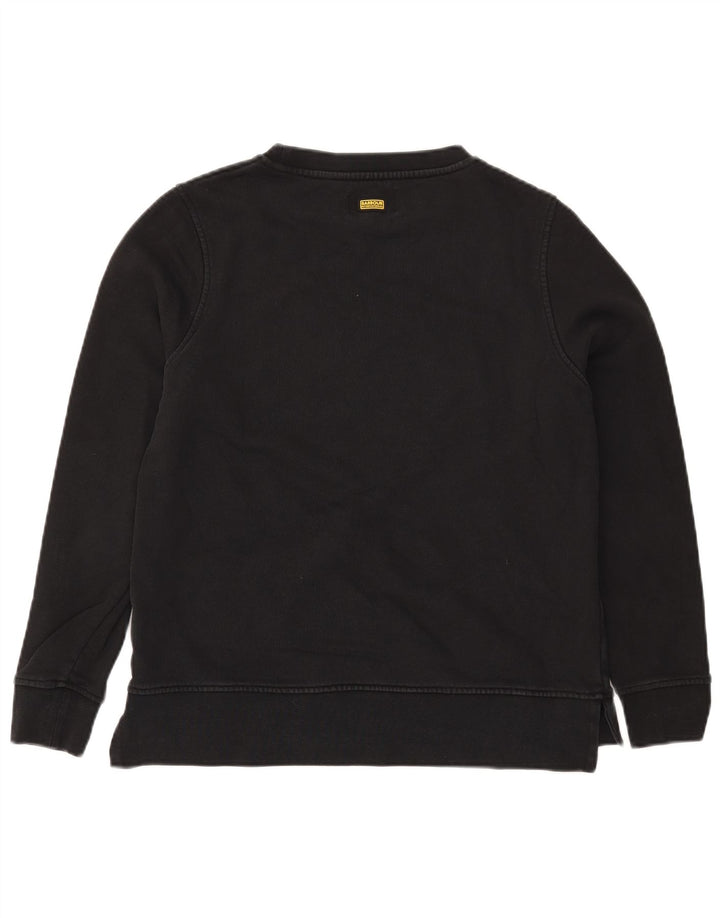 Suéter gráfico feminino BARBOUR UK 12 algodão preto médio